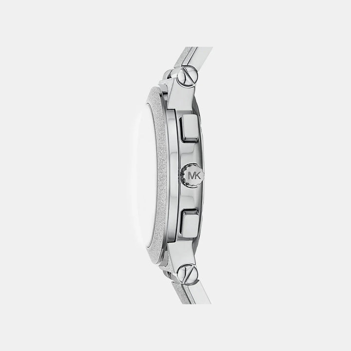 Michael Kors Lennox MK7558 Oversized Silver-Tone Men&
