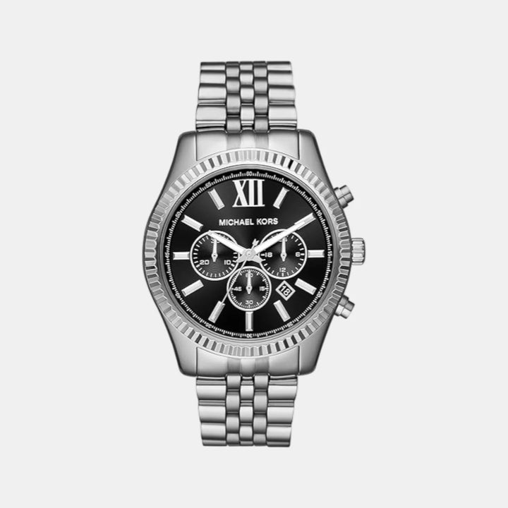 Michael Kors Lexington MK8602 Silver-Tone Chronograph Men&