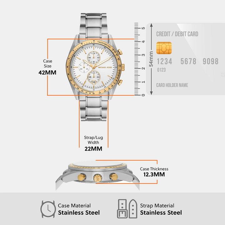 Michael Kors MK9112 Automatic Skeleton Dial Gold-Tone Men&