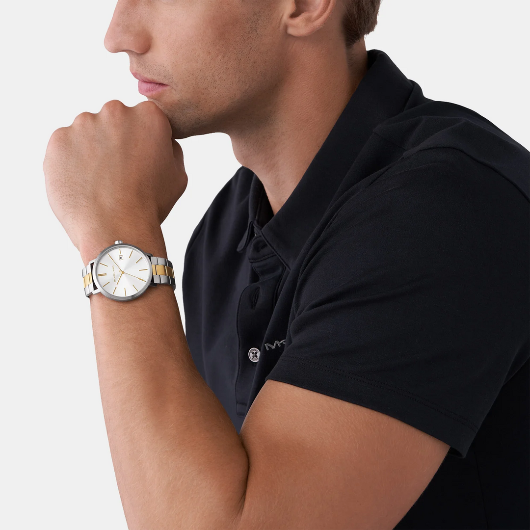 Michael Kors Lexington MK9134 Black Dial Silver-Tone Men&