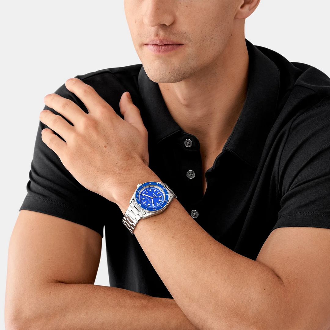 Michael Kors Maritime MK9160 Blue Dial Brown Leather Men&