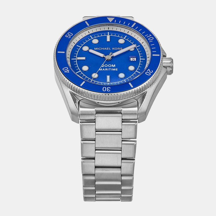 Michael Kors Maritime MK9160 Blue Dial Brown Leather Men&