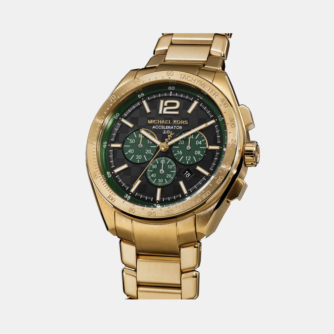 Michael Kors Accelerator MK9177 Blue Dial Two-Tone Men&