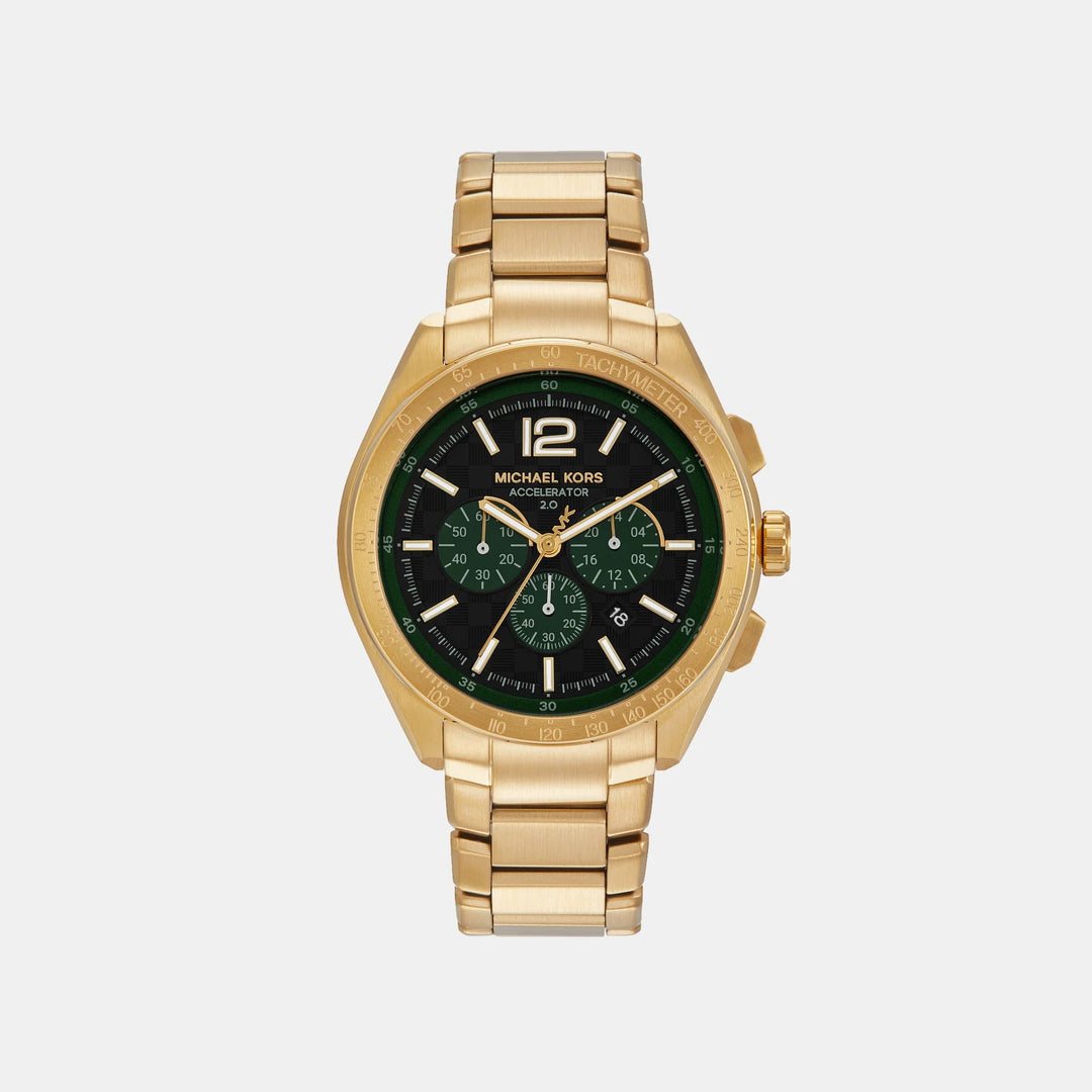 Michael Kors Accelerator MK9177 Blue Dial Two-Tone Men&