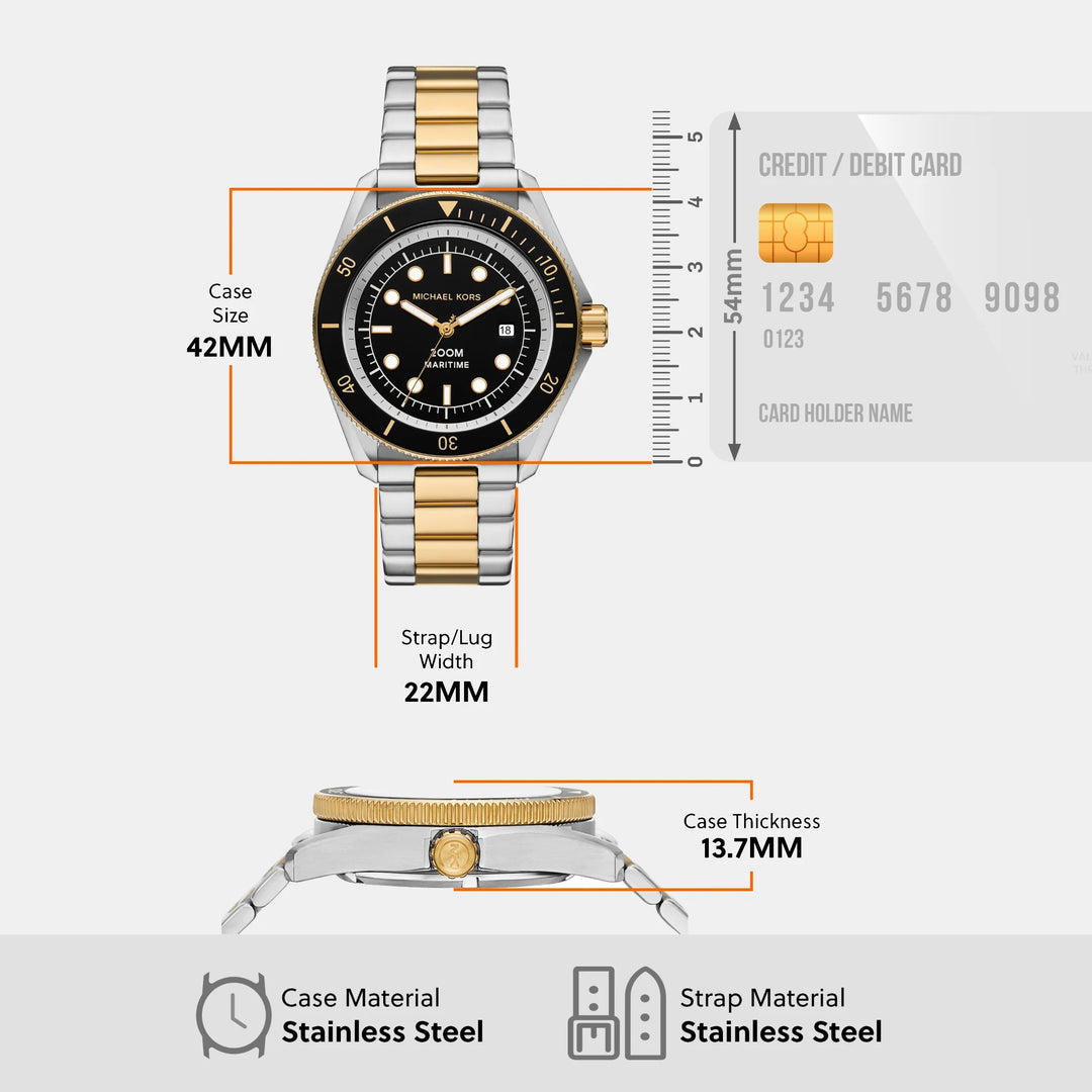 Michael Kors Lexington MK9180 Smoke Stainless Steel Men&