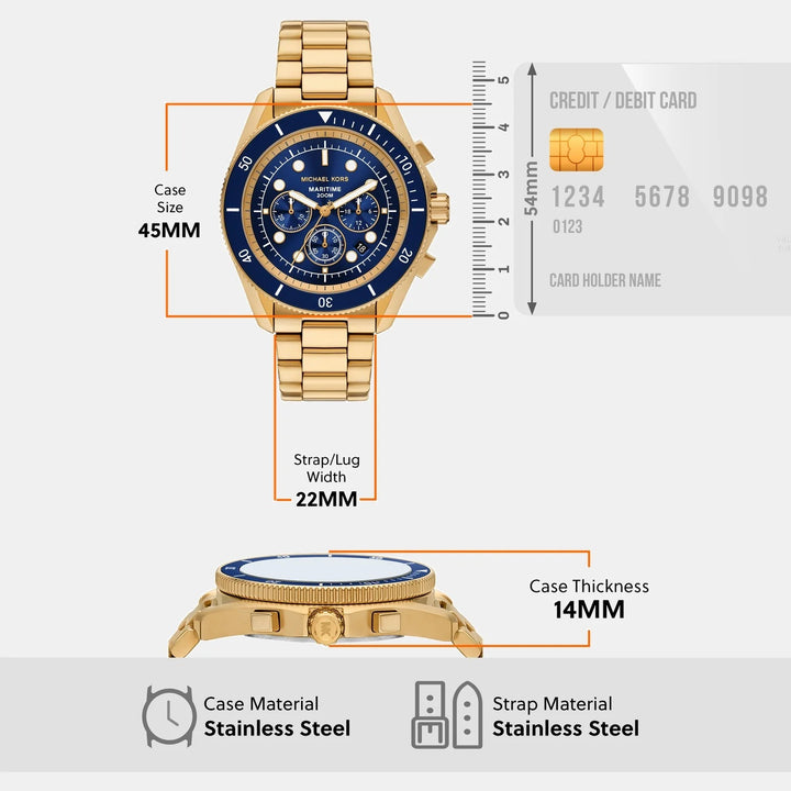 Michael Kors Lennox MK9202 Two-Tone Stainless Steel Men&