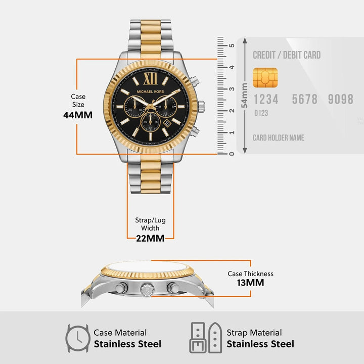Michael Kors Lexington MK9207 Black Dial Gold-Tone Men&
