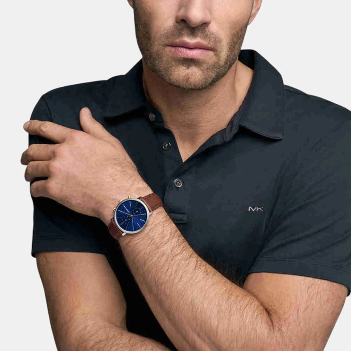 Michael Kors Blake MK9209 Brown Leather Strap Men&