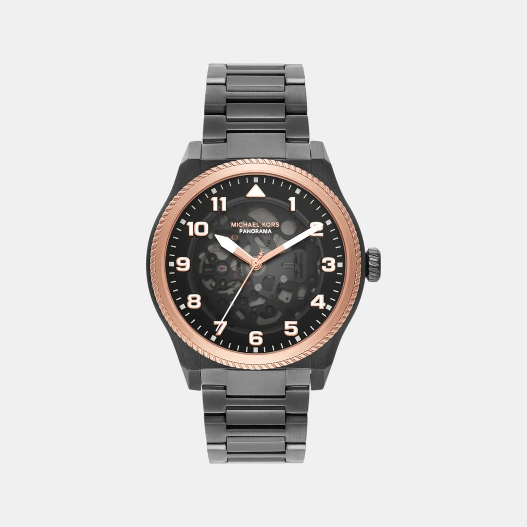 Michael Kors Panorama MK9219 Black Dial Silver-Tone Men&