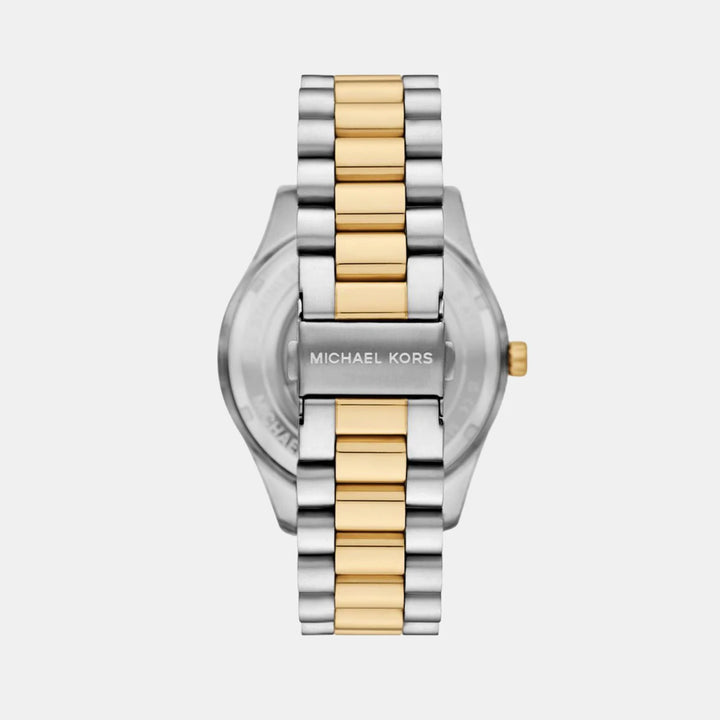 Michael Kors Lexington MK9243 Gold-Tone Case Black Leather Men&