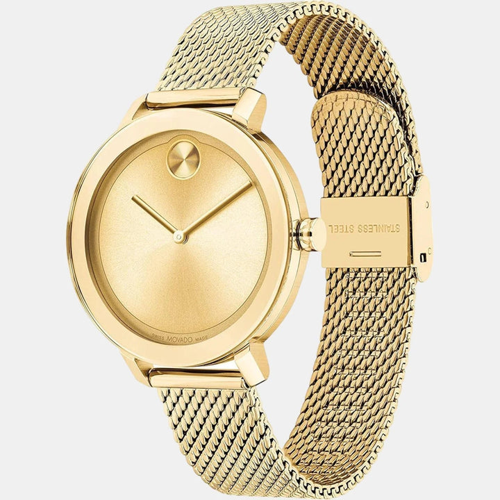 Movado Bold Evolution 2.0 3600814 Women’s Gold Dial Gold Ion-Plated Stainless Steel Bracelet Quartz Watch - 3600814