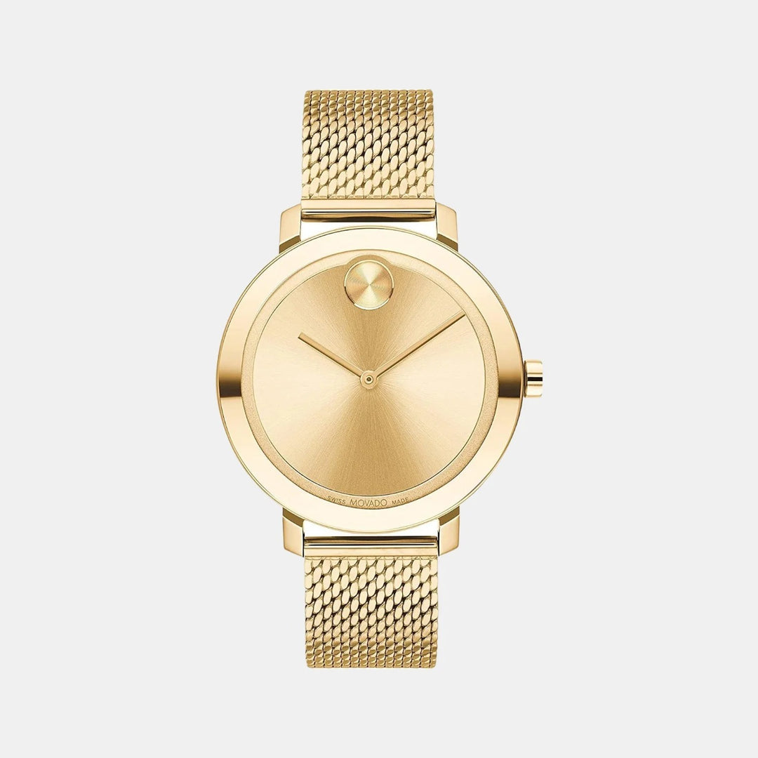 Movado Bold Evolution 2.0 3600814 Women’s Gold Dial Gold Ion-Plated Stainless Steel Bracelet Quartz Watch - 3600814