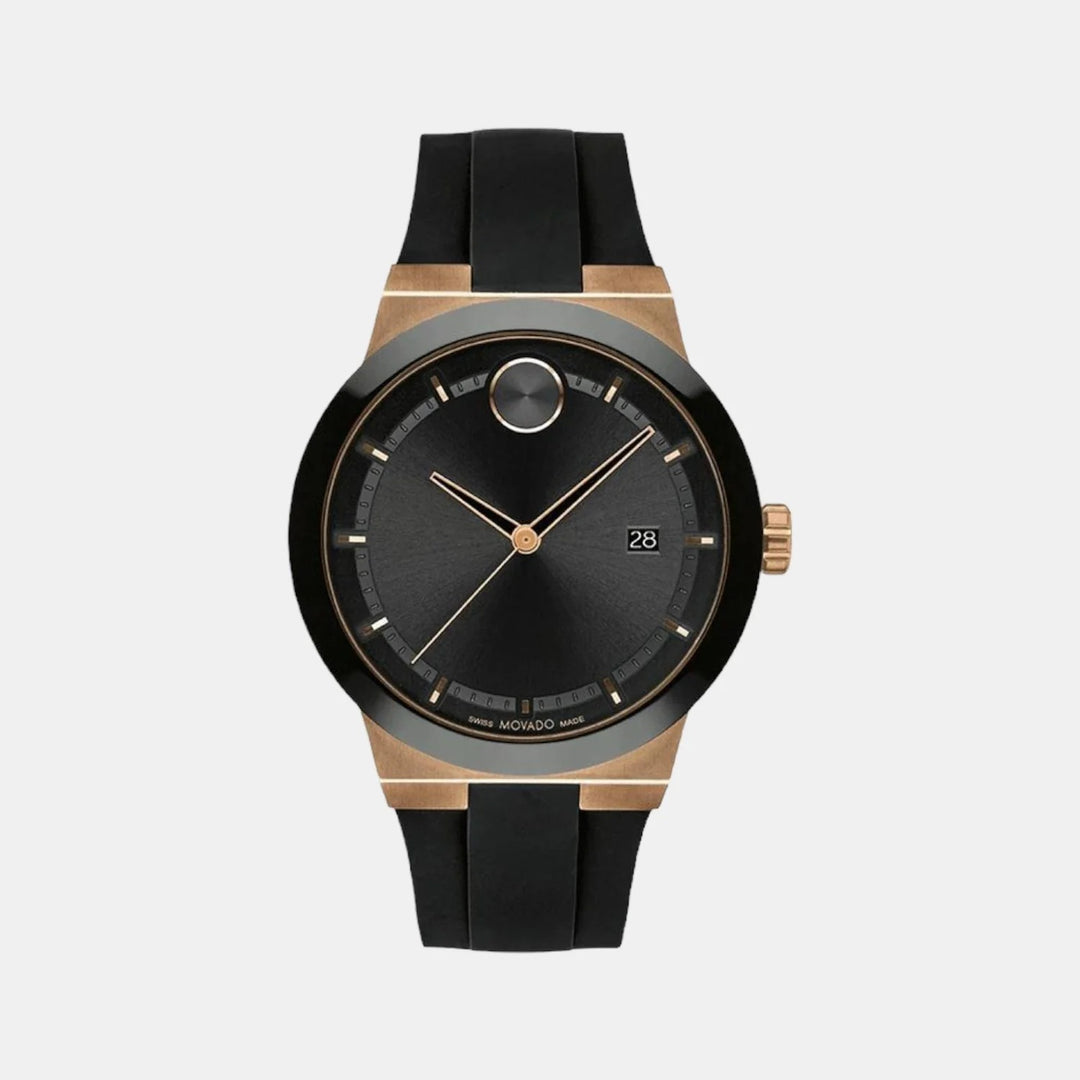 Movado Bold Fusion 3600851 Men’s Black Dial Black Silicone Strap Quartz Watch - 3600851