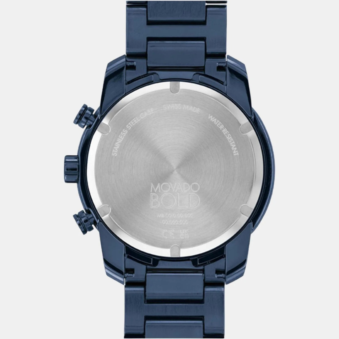 Movado Bold Verso 3600868 Men’s Blue Dial Blue Stainless Steel Bracelet Quartz Chronograph Watch - 3600868