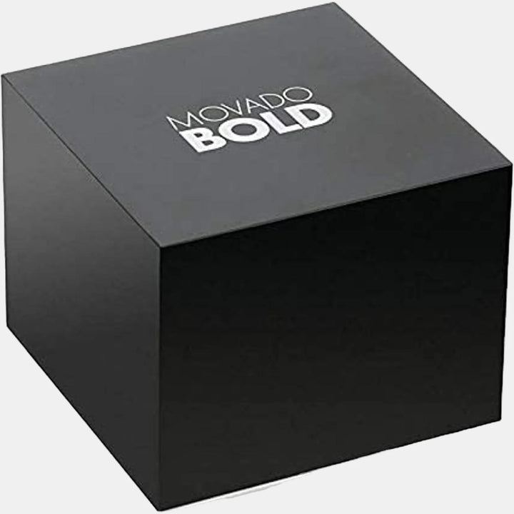 Movado Bold Fusion 3600895 Men’s Gold Dial Black Silicone Strap Quartz Chronograph Watch - 3600895