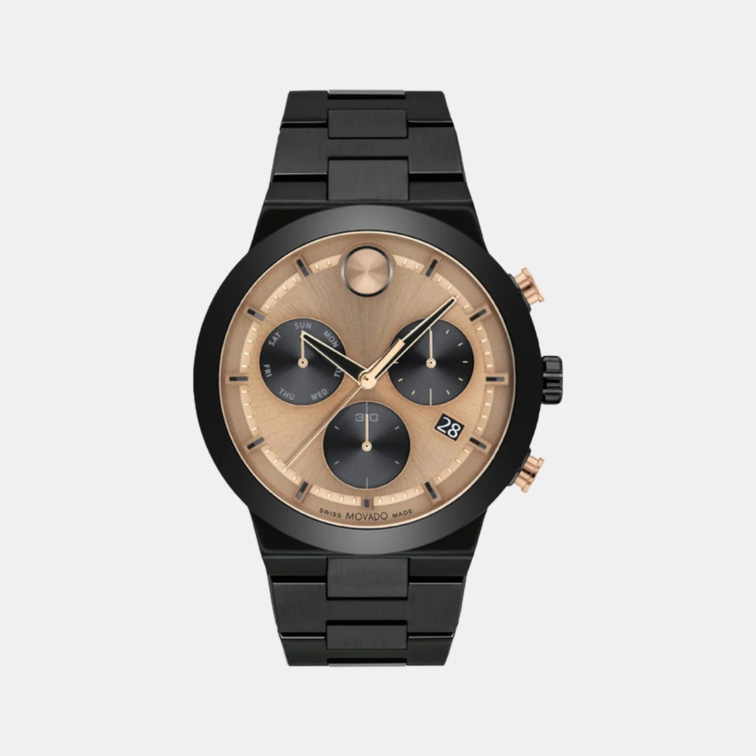 Movado Bold Fusion 3600897 Men’s Bronze Dial Stainless Steel Bracelet Quartz Chronograph Watch - 3600897