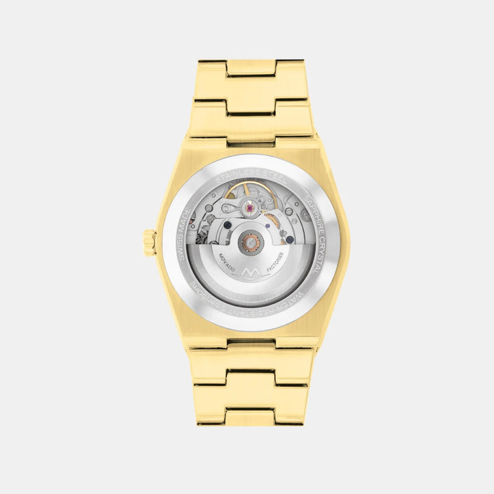 Movado Bold Quest 3600943 Men’s White Dual-Texture Dial Stainless Steel Integrated Bracelet Automatic Watch - 3600943