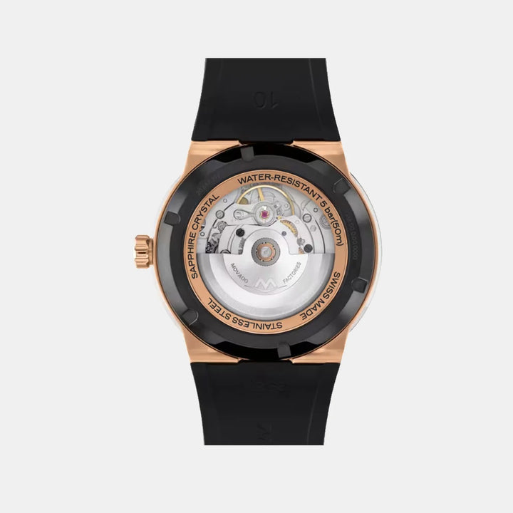 Movado Bold 3600947 Men’s Transparent Dial Brown Leather Strap Automatic Watch - 3600947