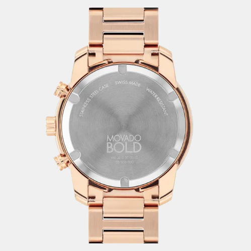 Movado Bold Verso 3601082 Men’s Green Dial Rose Gold-Tone Stainless Steel Bracelet Quartz Chronograph Watch - 3601082