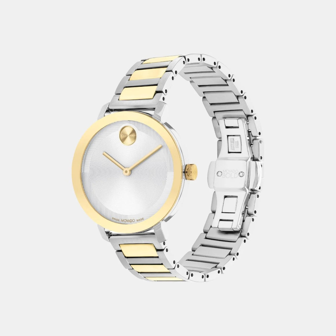 Movado Bold Evolution 2.0 3601105 Women’s Silver Dial Two-Tone Stainless Steel Bracelet Quartz Watch - 3601105