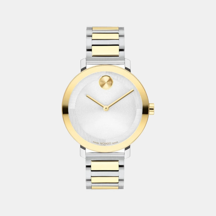 Movado Bold Evolution 2.0 3601105 Women’s Silver Dial Two-Tone Stainless Steel Bracelet Quartz Watch - 3601105