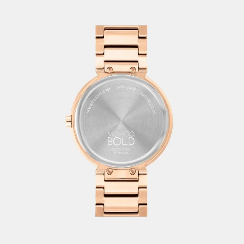 Movado Bold Horizon 3601147 Women’s Rose Gold Dial Rose Gold Stainless Steel Bracelet Quartz Watch - 3601147