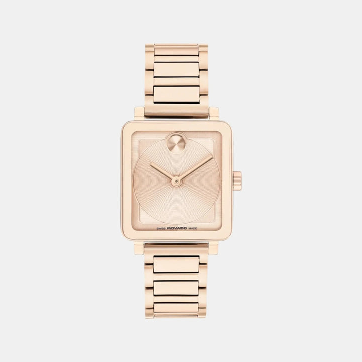 Movado Bold Evolution 2.0 3601163 Women’s Rose Gold Square Dial Rose Gold Stainless Steel Bracelet Quartz Watch - 3601163