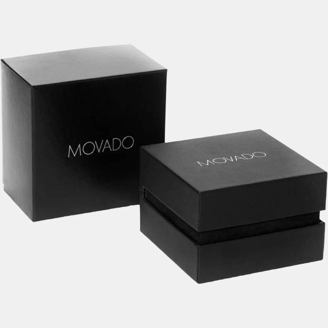 Movado Museum 607219 Classic Men 40mm Black Dial Silver Stainless Steel Mesh Bracelet Swiss Quartz Watch