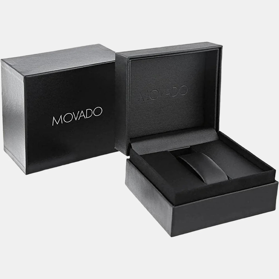 Movado Museum 607493 Classic Women 28mm Black Dial Black PVD Stainless Steel Mesh Bracelet Swiss Quartz Watch