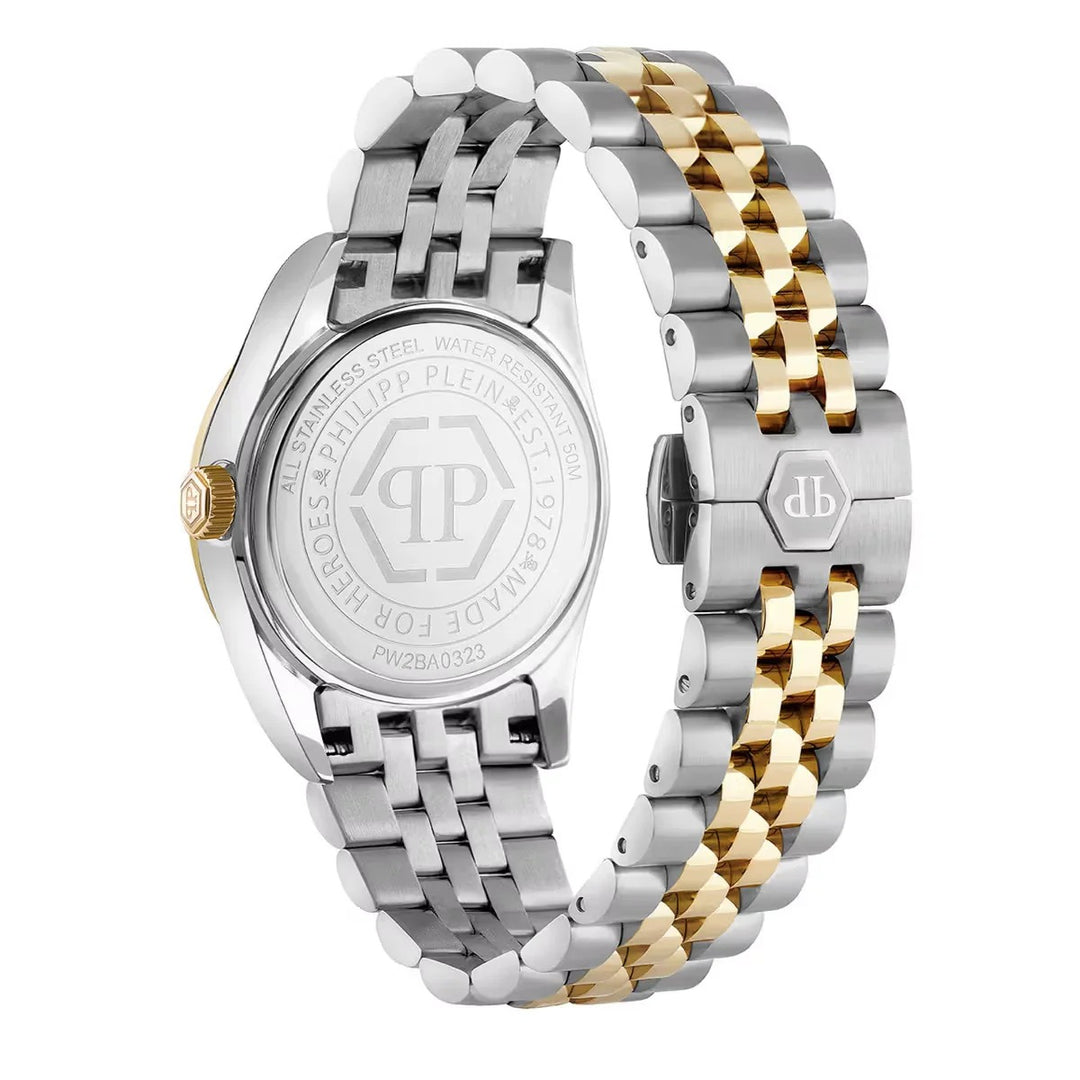 Philipp Plein Street Couture Women 38mm Quartz Silver Dial Two-Tone Gold Silver Stainless Steel Watch PW2BA0323