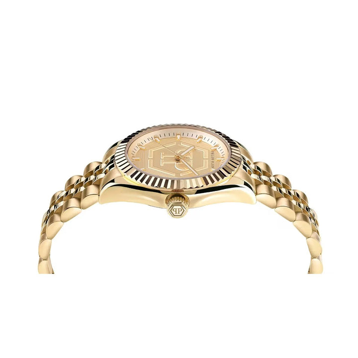 Philipp Plein Street Couture Women 38mm Quartz Gold Dial Gold Stainless Steel Watch PW2BA0523