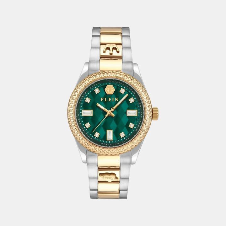 Philipp Plein Queen Women 38mm Automatic Green Dial Multicolour Stainless Steel Bracelet Watch PWCDA0524