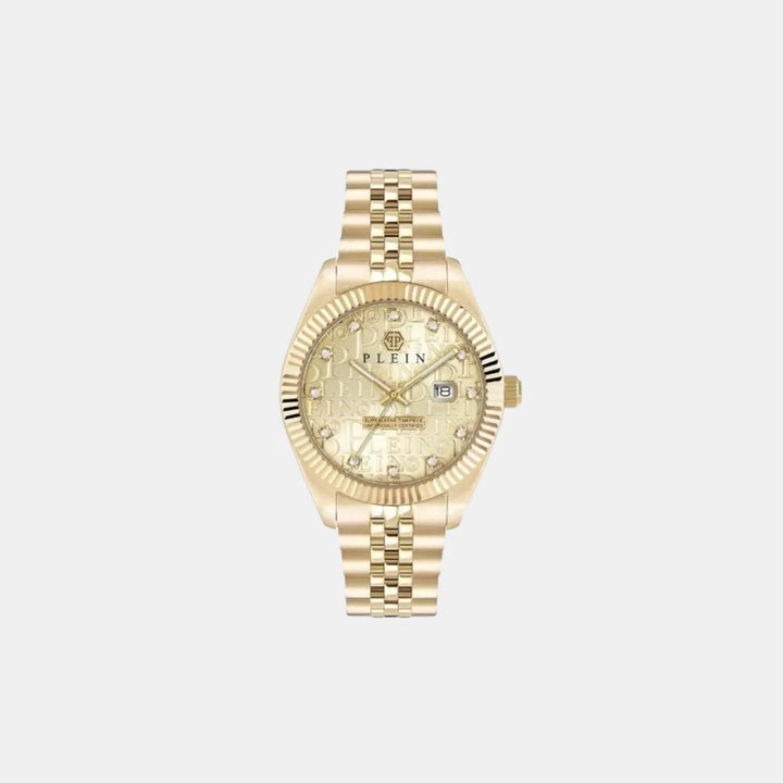 Philipp Plein MFA-NEW SUPERLATIVE Men 40mm Quartz Gold Dial Gold Stainless Steel Bracelet Watch PWMFA0525