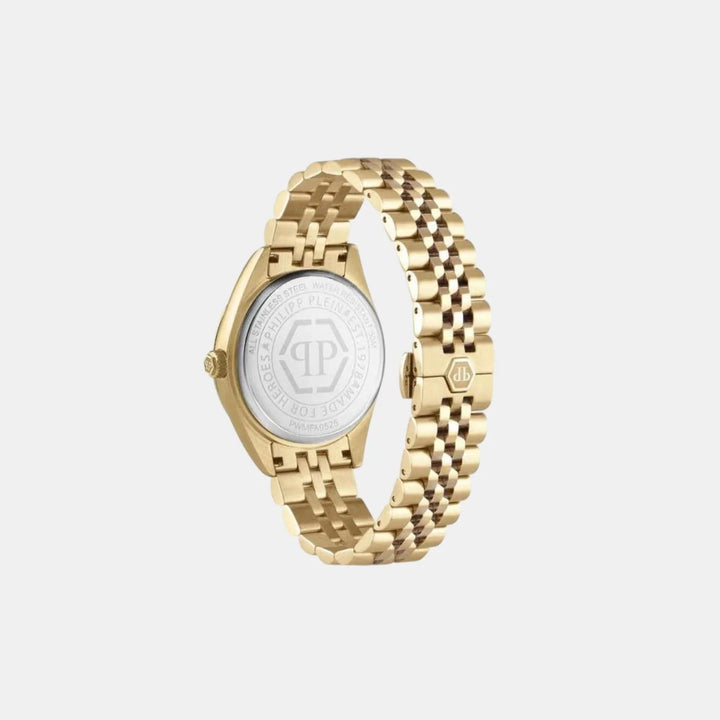 Philipp Plein MFA-NEW SUPERLATIVE Men 40mm Quartz Gold Dial Gold Stainless Steel Bracelet Watch PWMFA0525