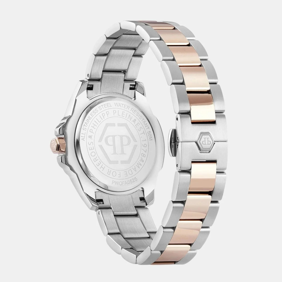 Philipp Plein Plein Majesty Women 38mm Quartz White Dial Silver Stainless Steel Bracelet Watch PWOFA0525