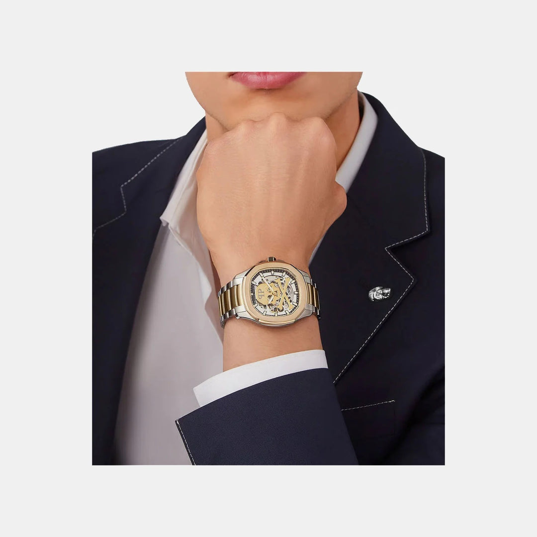 Philipp Plein High-Iconic Men 42mm Automatic Silver Dial Silver Stainless Steel Strap Watch PWRAA0323