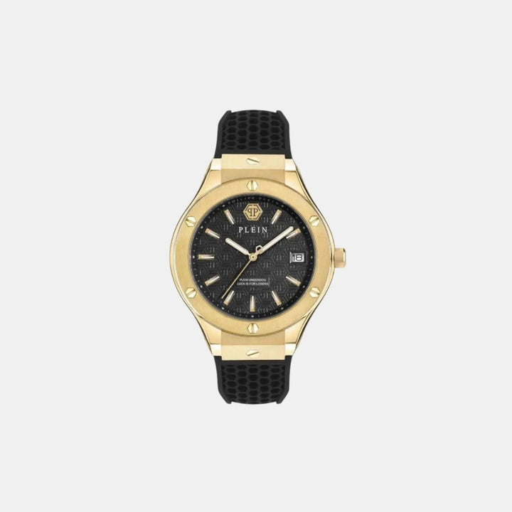 Philipp Plein Plein Underdog Men 44mm Quartz Black Dial Black Silicone Strap Watch PWUFA0225
