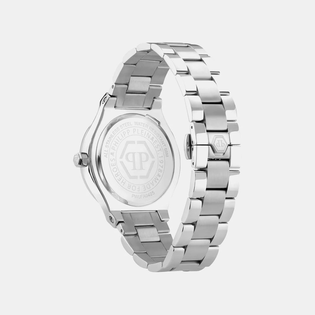 Philipp Plein Plein Underdog Men 44mm Quartz Blue Dial Silver Stainless Steel Strap Watch PWUFA0425