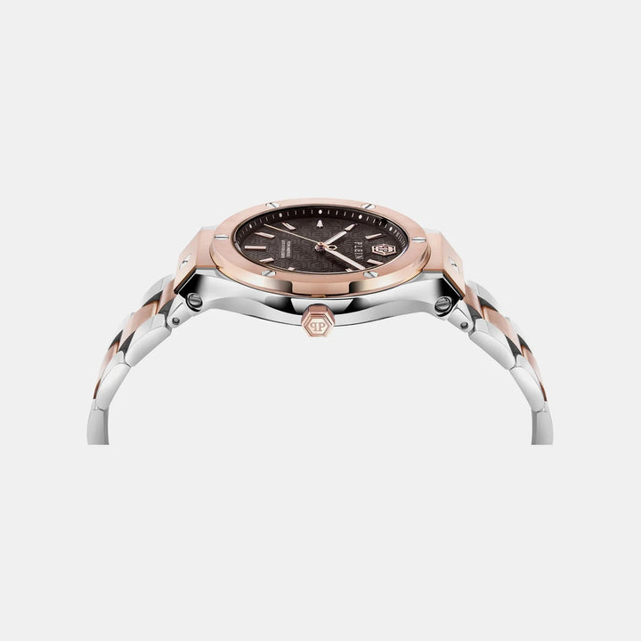Philipp Plein Plein Underdog Men 44mm Quartz Brown Dial Two-Tone Stainless Steel Strap Watch PWUFA0725