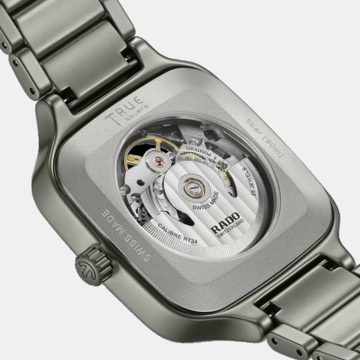 Rado True Square 38mm Skeleton Plasma Ceramic Bracelet Women&