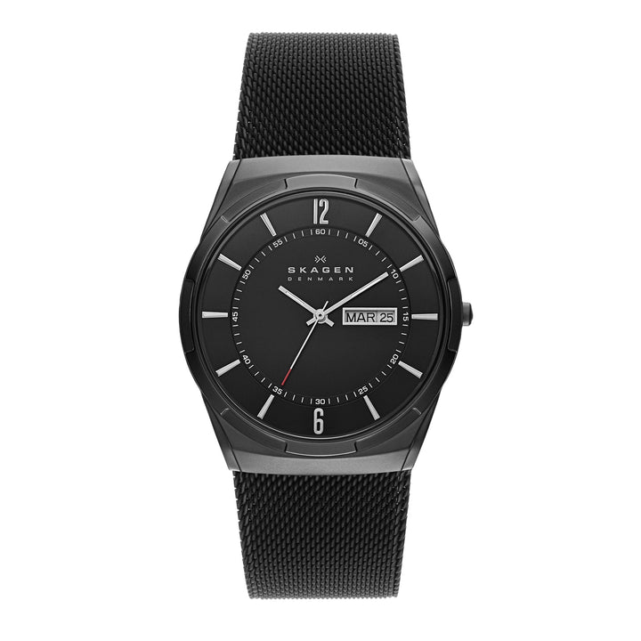 Skagen Melbye SKW6006 Titanium and Midnight Steel Mesh Day-Date Men&