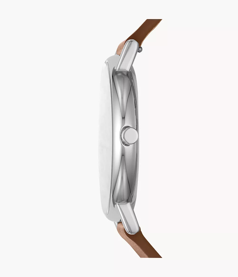 Skagen SKW6578 Signatur Three-Hand Medium Brown Leather Men&