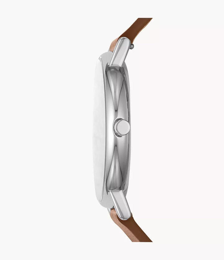 Skagen SKW6578 Signatur Three-Hand Medium Brown Leather Men&
