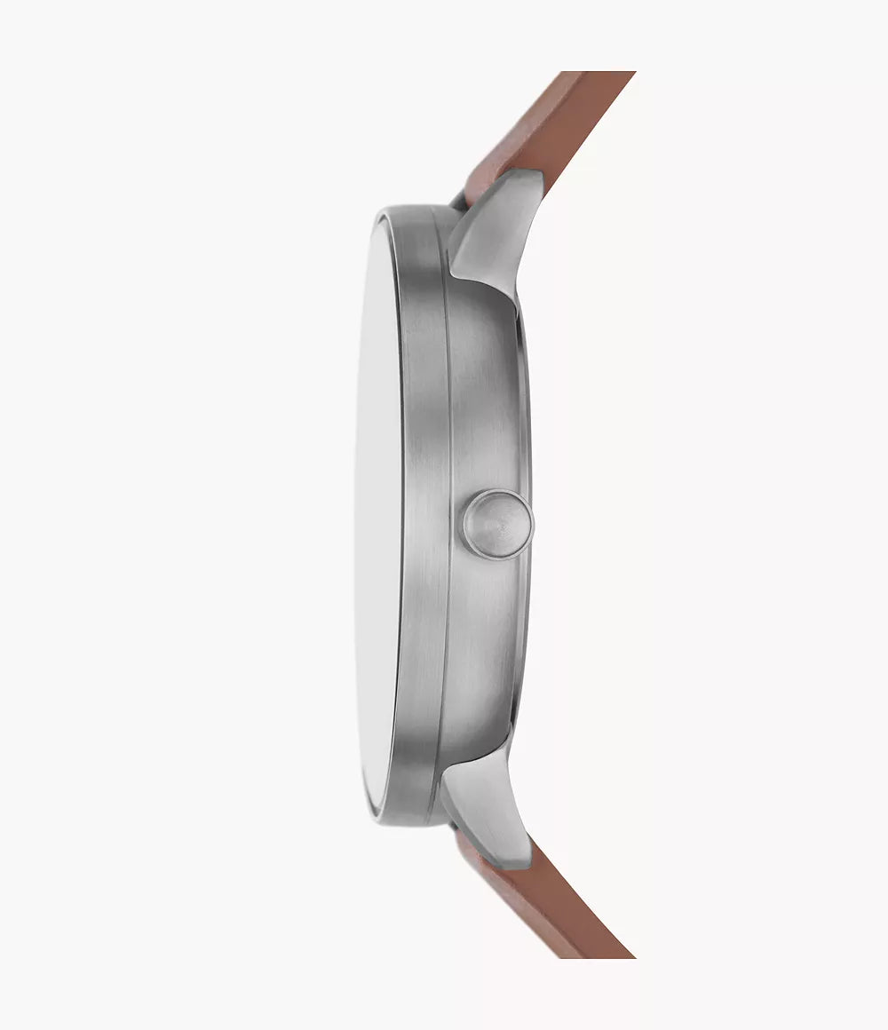 Skagen Grenen SKW6885 Riis Three-Hand Medium Brown Leather Men&