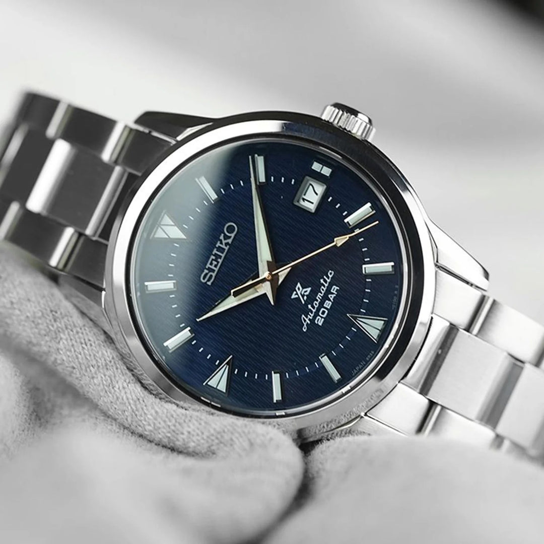 SEIKO PROSPEX ALPINIST AUTOMATIC WATCH – 38MM BLUE BROWN DIAL LEATHER STRAP