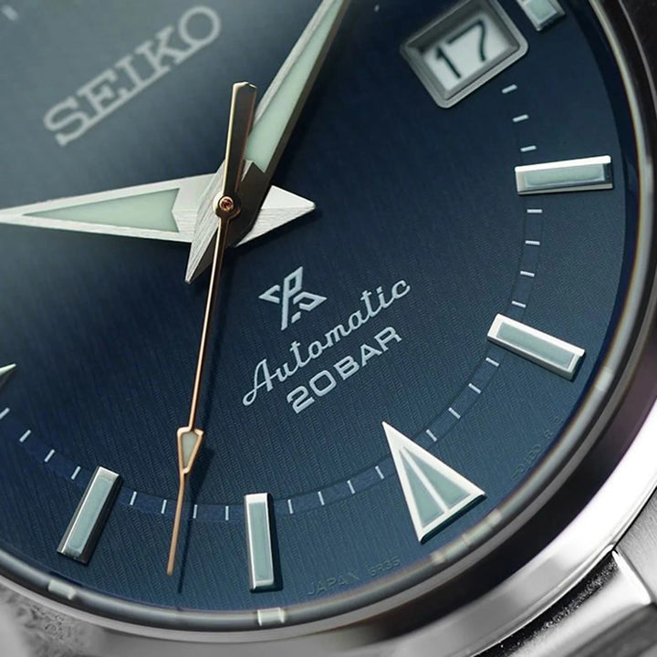 SEIKO PROSPEX ALPINIST AUTOMATIC WATCH – 38MM BLUE BROWN DIAL LEATHER STRAP