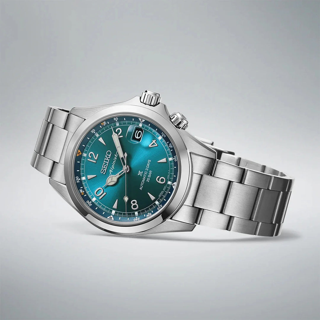 SEIKO PROSPEX ALPINIST AUTOMATIC WATCH TEALPINE – 39.5MM TEAL BLUE DIAL STEEL BRACELET