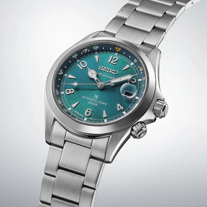 SEIKO PROSPEX ALPINIST AUTOMATIC WATCH TEALPINE – 39.5MM TEAL BLUE DIAL STEEL BRACELET