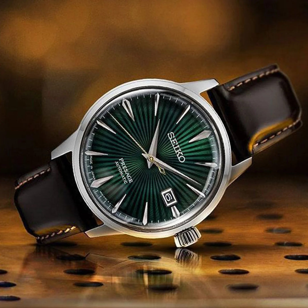SEIKO PRESAGE AUTOMATIC WATCH – 40MM LEATHER STRAP