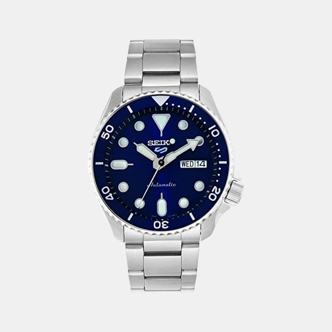SEIKO 5 SPORTS AUTOMATIC WATCH – 42.5MM ORANGE DIAL STEEL BRACELET